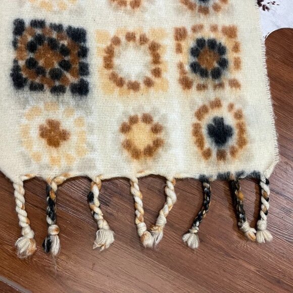 Free People Kaleidoscope Blanket Scarf Ivory Combo Braided Fringe - Picture 8 of 11